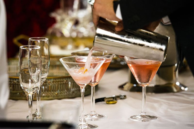 Pouring Cocktails at Clanard Court Hotel Wedding