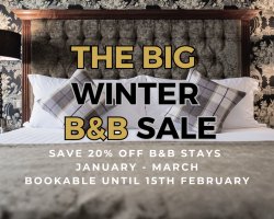 Book & SAVE 20% for B&B stays on select dates this January, February & March 2026 available to book until 15th February