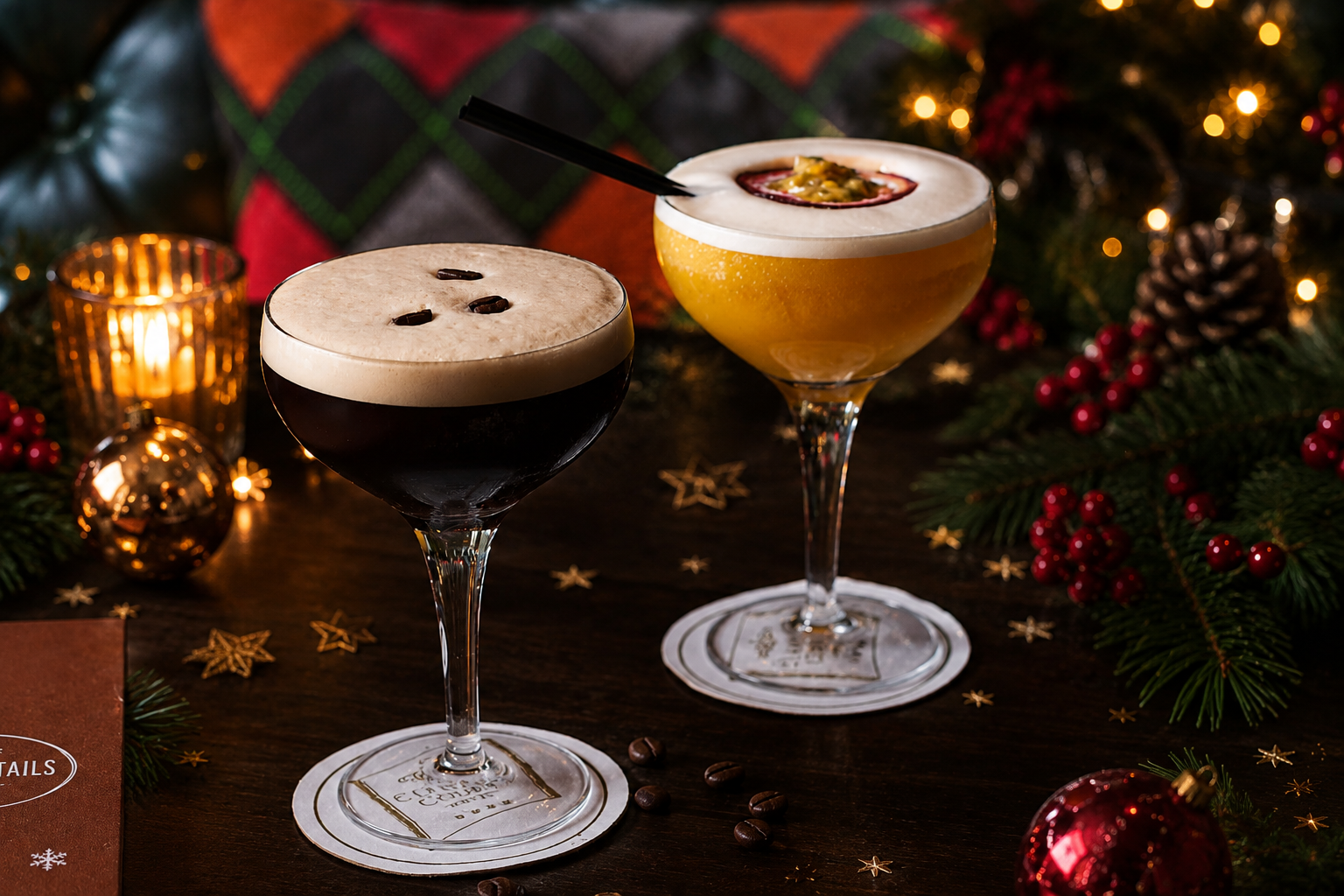 Cocktails at Christmas in Baileys Bar