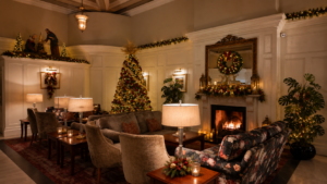 Lobby at Christmas